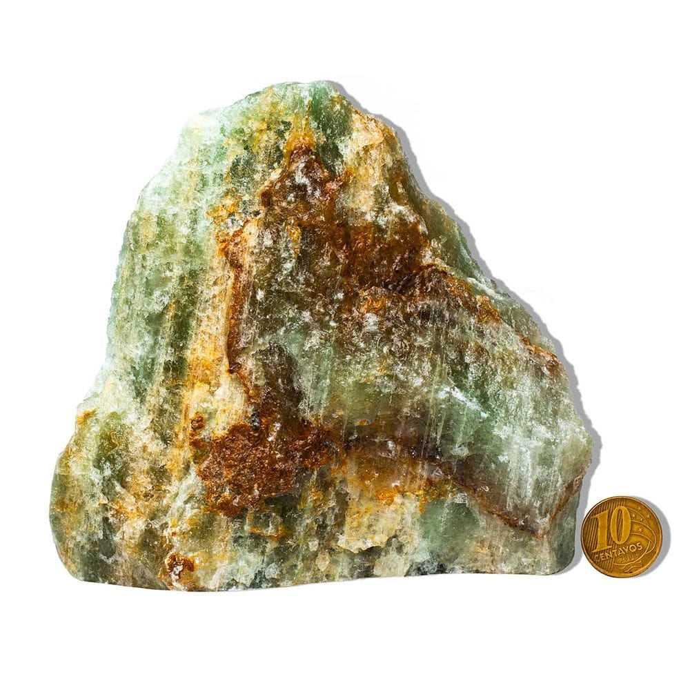 01 Ônix Verde Pé Serrado Natural 700 a 900g 12 a 18cm Tipo B