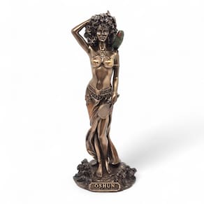 Estátua Oxum Orixá do Amor Deusa da Fertilidade Beleza 24 cm