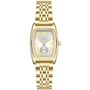 Relógio Feminino Vintage Pulseira Em Aço Mostrador Elegante Casual à Prova D´agua Dourado