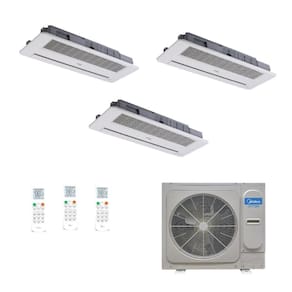 Ar Condicionado Split Inverter Midea 28000 BTUs (3x 12000 Cassete 1 Via ) Quente/Frio - 220V
