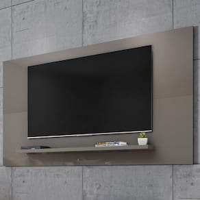 Painel para TV Até 60 Polegadas Vidigal 1 Prateleira Cinza Perola - Pnr Móveis