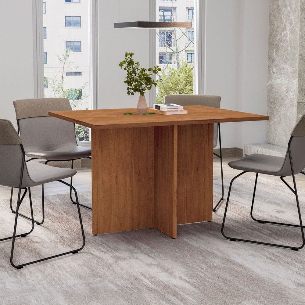 Mesa de Madeira Moser 120 Cm Cedro - Pnr Móveis