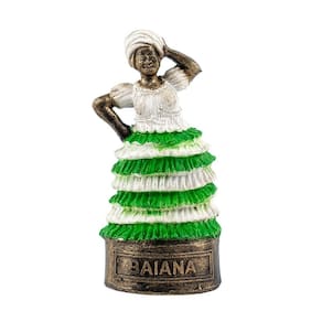 Esculturas Orixás Baianas 10Cm Dourada Envelhecida Vintage
