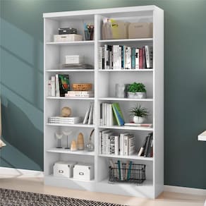 Livreiro Veneza Com Prateleiras Para Livros Branco (2 Unidades)