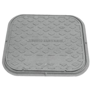Tampa Tampão De Chão Simples T33 Ferro Passagem 48x54cm