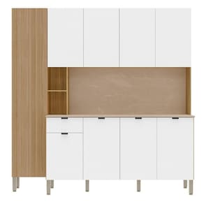 Cozinha Compacta 9 Portas 1 Gaveta 201 Cm Pulse Freijo