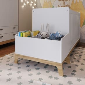Caixa De Brinquedos E Livros Linha Favo De Mel Fm010 - Completa Móveis Branco