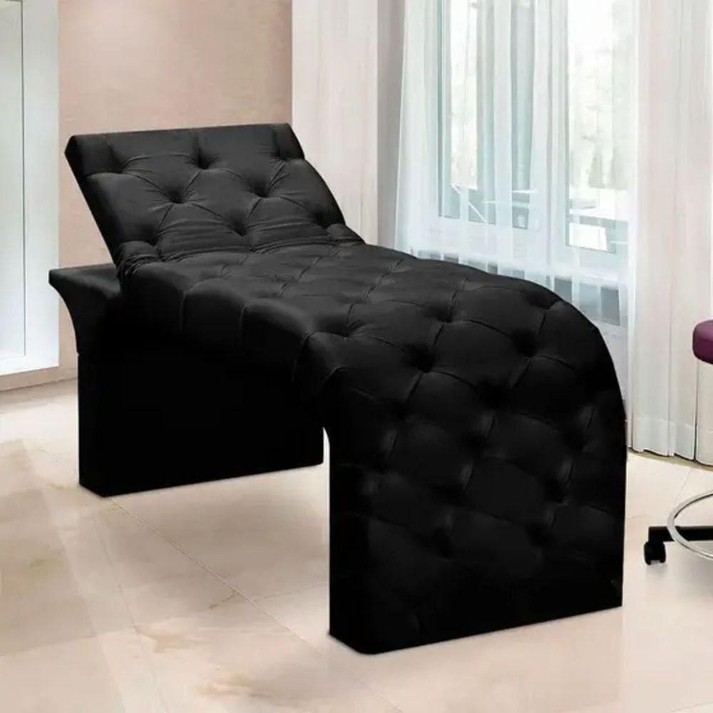 Maca Estofada Estética Cílios Regulável Spa Suede Ana Clara Preto