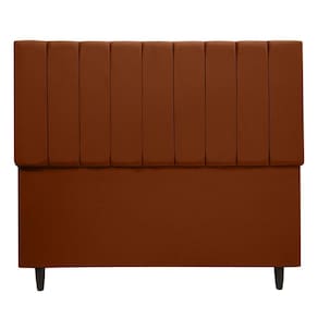 Cabeceira Cama Box Maju 1,40 Casal Veludo Linha Premium Terracota