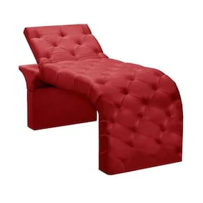 Maca Estofada Estética Cílios Regulável Spa Suede Maitê Vermelho