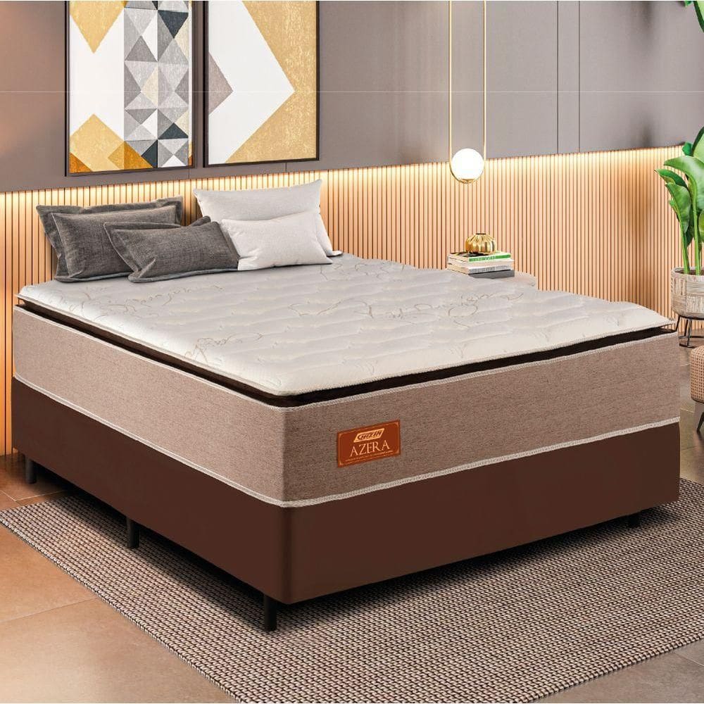 Cama Box Casal King Gazin Colchão | Casas Bahia