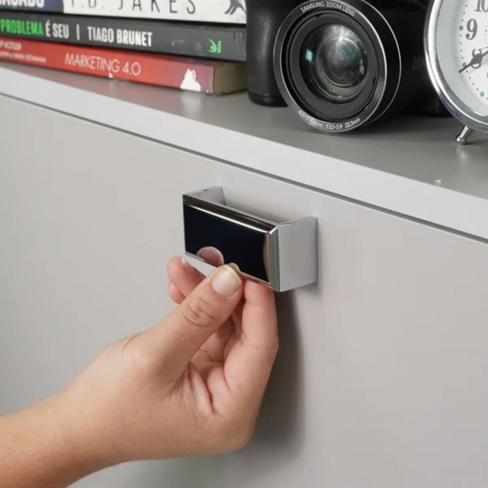 Puxador Creta Cromado 64mm Zen Design