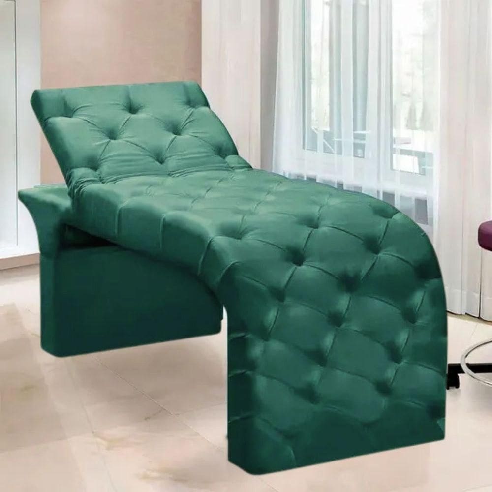 Maca Estofada Estética Cílios Regulável Spa Suede Ana Clara Verde