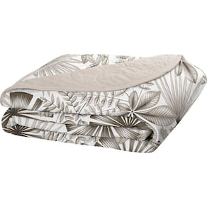 Cobre Leito Tecebem Casal Malha 100% Algodão Estampado Em Matelassê Cloe 210x240m Trigo