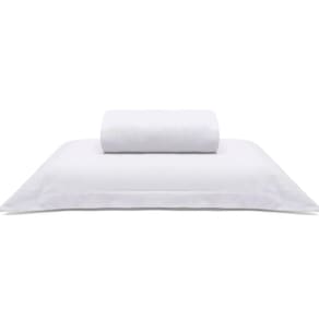 Jogo De Cama Buettner Solteiro Malha Liso 2 Peças Image Branco