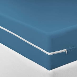 Capa Colchão Tecebem Casal Malha 100% Algodão Nice 138mx188m30cm Oceano