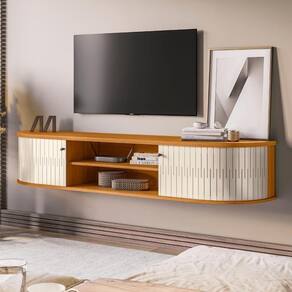 Rack Suspenso Com Design Contemporâneo Siena Cinamomo/off-white