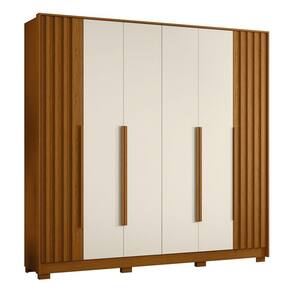 Guarda Roupa Casal 237cm 6 Portas Vinna A02 Off/cinamomo - Mpozenato