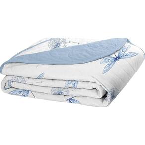 Cobre Leito Tecebem King Malha 100% Algodão Estampado Em Matelassê Karen 240x280m Azul