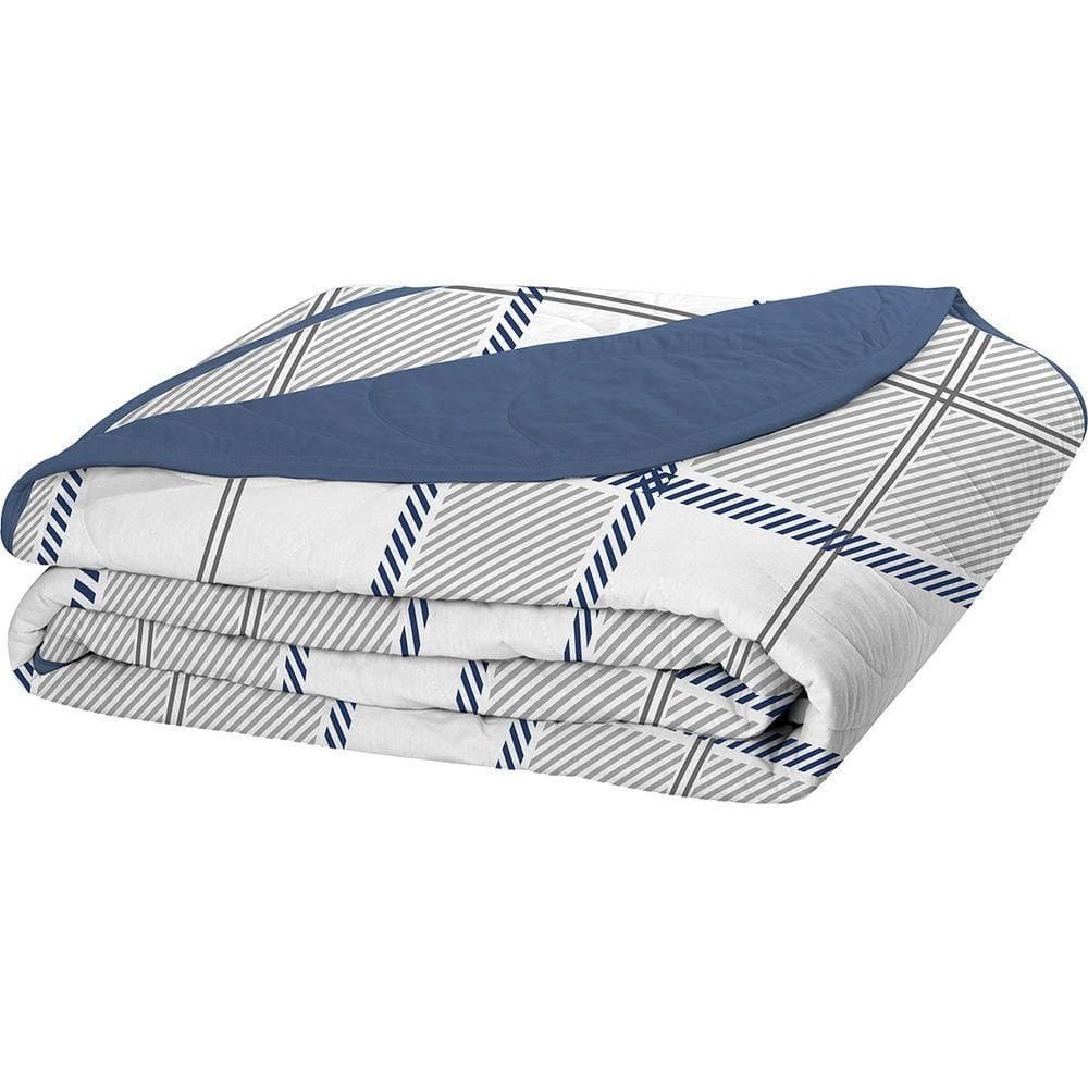 Cobre Leito Tecebem Casal Malha 100% Algodão Estampado Em Matelassê Adam 210x240m Mediterrâneo