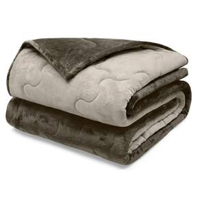 Edredom Buettner Queen Plush Flannel 100% Poliéster Dupla Face 240mx260m Chocolate Escuro E Chocolate Claro
