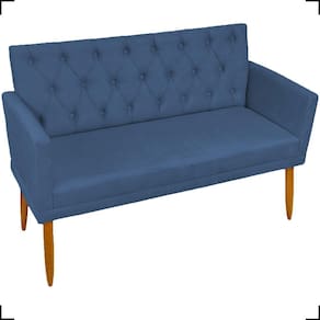 Namoradeira Decorativa Para Sala Recepção Manicure Consultório Escritório Nina Capitonê Suede