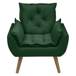 Kit Com 2 Poltronas Opala Conforto Decorativa Em Veludo Verde