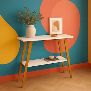 Aparador P/ Sala Compacto Com Estilo Retrô Decorativo