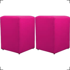 Kit 2 Puff Dado Decorativo Para Sala Recepção Penteadeira Material Sintético Cores
