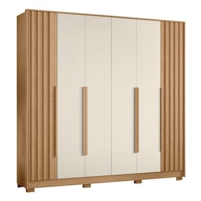 Guarda Roupa Casal 237cm 6 Portas Vinna A02 Off/freijó - Mpozenato