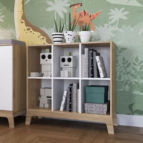 Estante Infantil 6 Nichos Linha Favo De Mel-completa Móveis Itapuã/branco