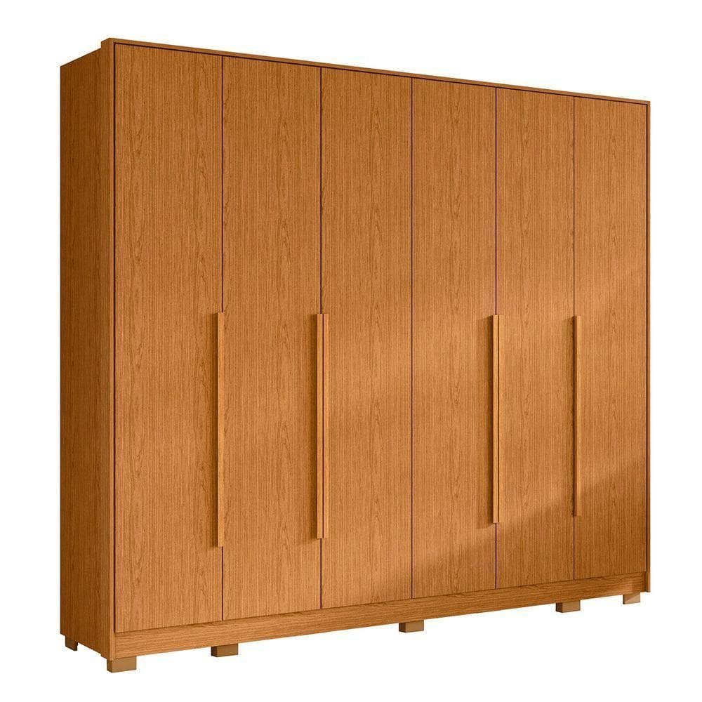 Guarda Roupa Casal 270cm 6 Portas Fascine A02 Cinamomo - Mpozenato
