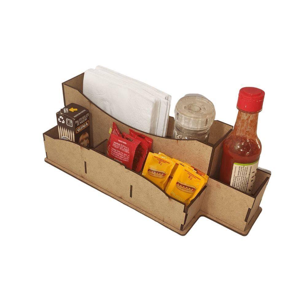 Porta Guardanapo E Sachê Em Mdf - Kit 10 Unidades