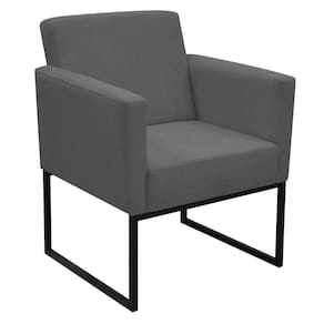 Poltrona Jade Conforto Aconchego Tecido Boucle Base Metálica Chumbo
