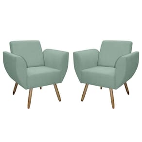 Kit De 2 Poltronas Jolly Cadeira Decorativa Em Tecido Boucle Verde