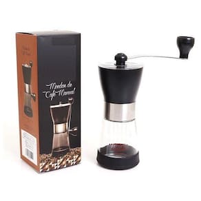 Moedor De Café Manual Inox Com Vidro, Moinho Para Grãos, Estilo Luxo Vintage Para Mesa