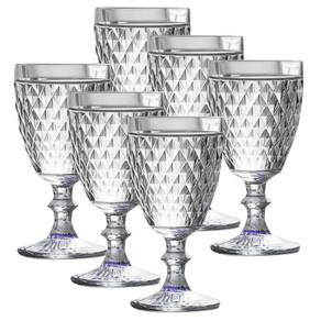 Conjunto 6 Copos Vidro Bico De Abacaxi Elegante