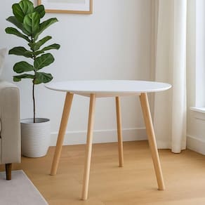 Mesa 90cm Leda Moderna Branca Jantar Cozinha E Sala