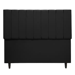 Cabeceira Cama Box Maju 1,40 Casal Veludo Linha Premium Preto