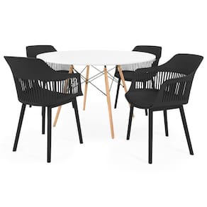 Conjunto Mesa De Jantar Redonda Eiffel - 4 Cadeiras Marcela