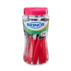 Faqueiro Itaparica Vermelho Com 24 Peças Brinox