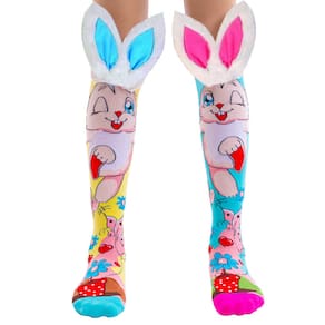 Meias de tubo médio Socks noband 3D Cartoon para meninas