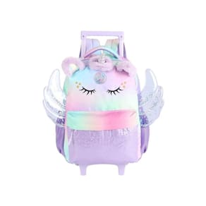 Mochila Costas E Rodas Unicórnio Premium Ic41732 - Lilás