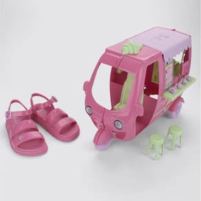Sandália Infantil Barbie Com Sorvete Menina - Rosa