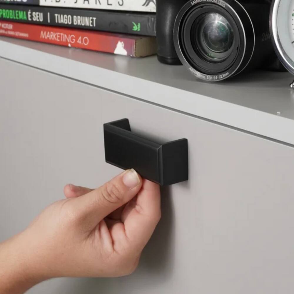 Puxador Creta Preto 64mm Zen Design