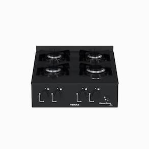 Fogao de Mesa 4 Bocas Venax Grand Petit Line Preto Gas Glp