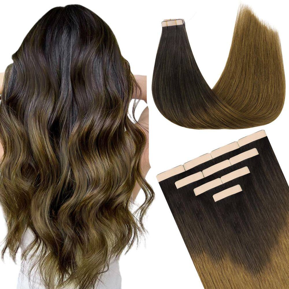 Fita adesiva em extensões de cabelo DOORES Chocolate Dip 60 cm 30 g 10 unidades