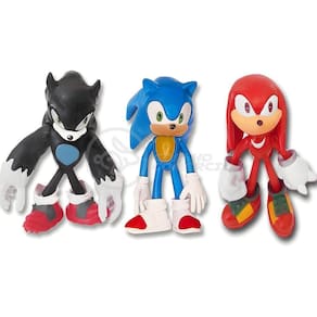 Cartela Sonic The Hedgehog 3 Bonecos Miniaturas Sonic Knuckles E Werehog Action Figure Brinquedo