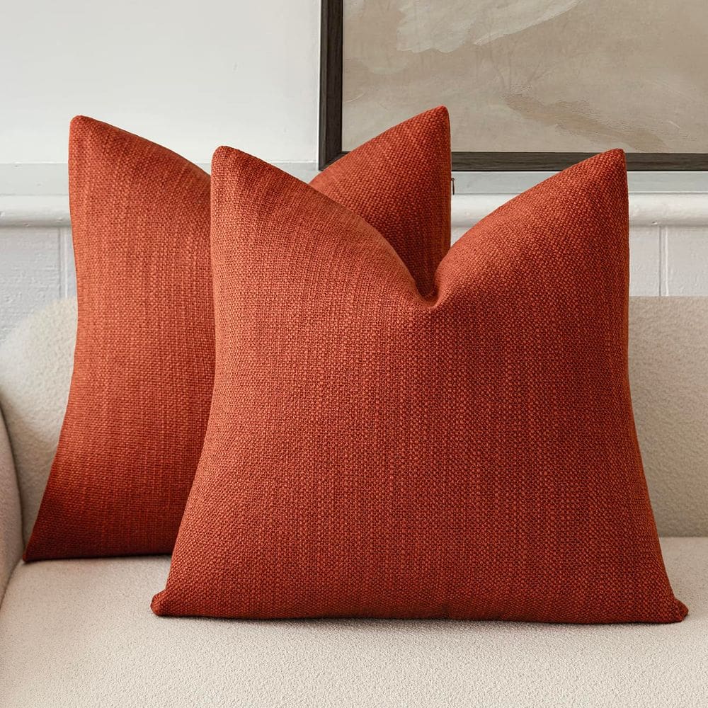 Capas de almofada Findtower Decorative Texture Serlap Linen x2