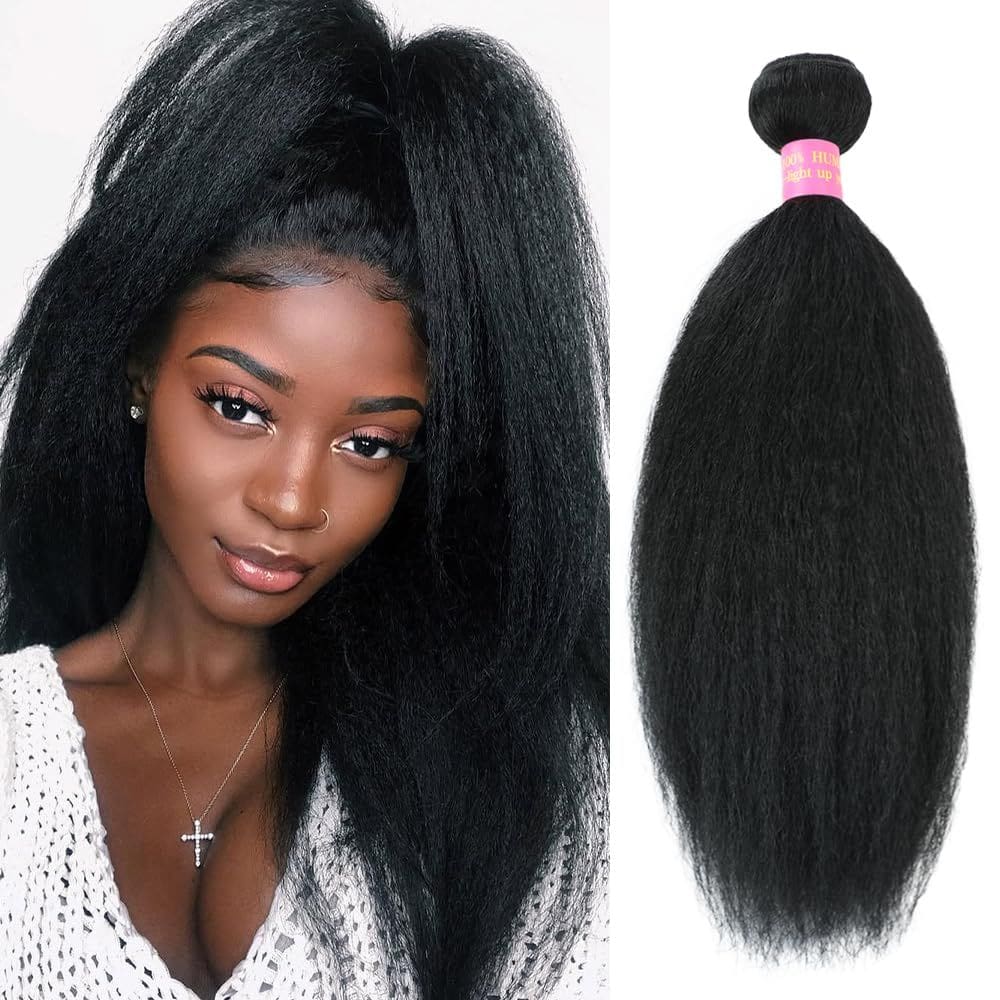 Pacotes de cabelo LAPONDAI Kinky Straight 30cm 100% brasileiros
